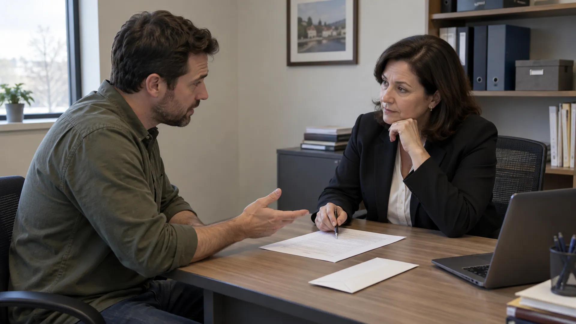 A buyer asking a settlement professional about the transaction deposit
