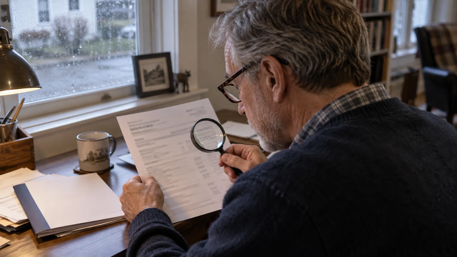 A buyer examining the details of a title-insurance estimate